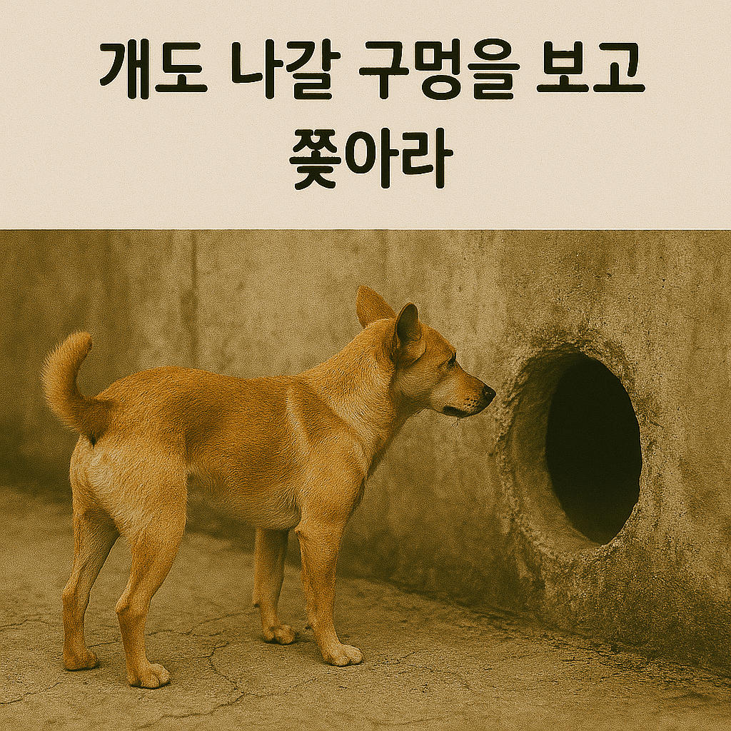 개도 나갈 구멍을 보고 쫓아라
