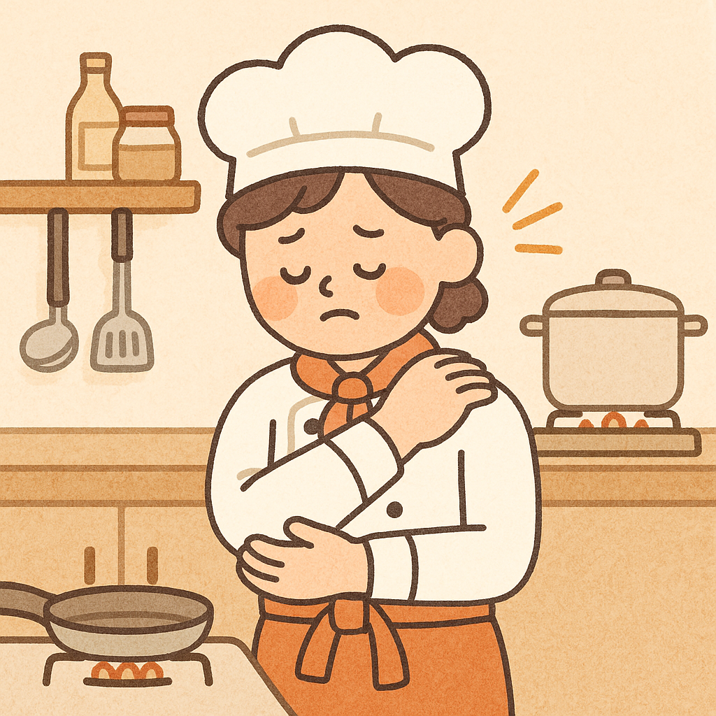 요리강사 어깨 회전근개 통증