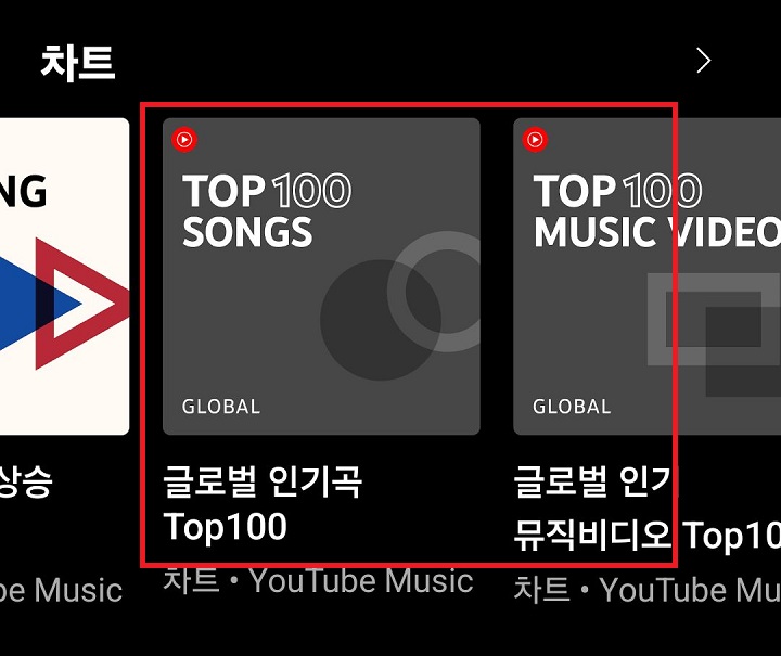 글로벌 인기곡 보임