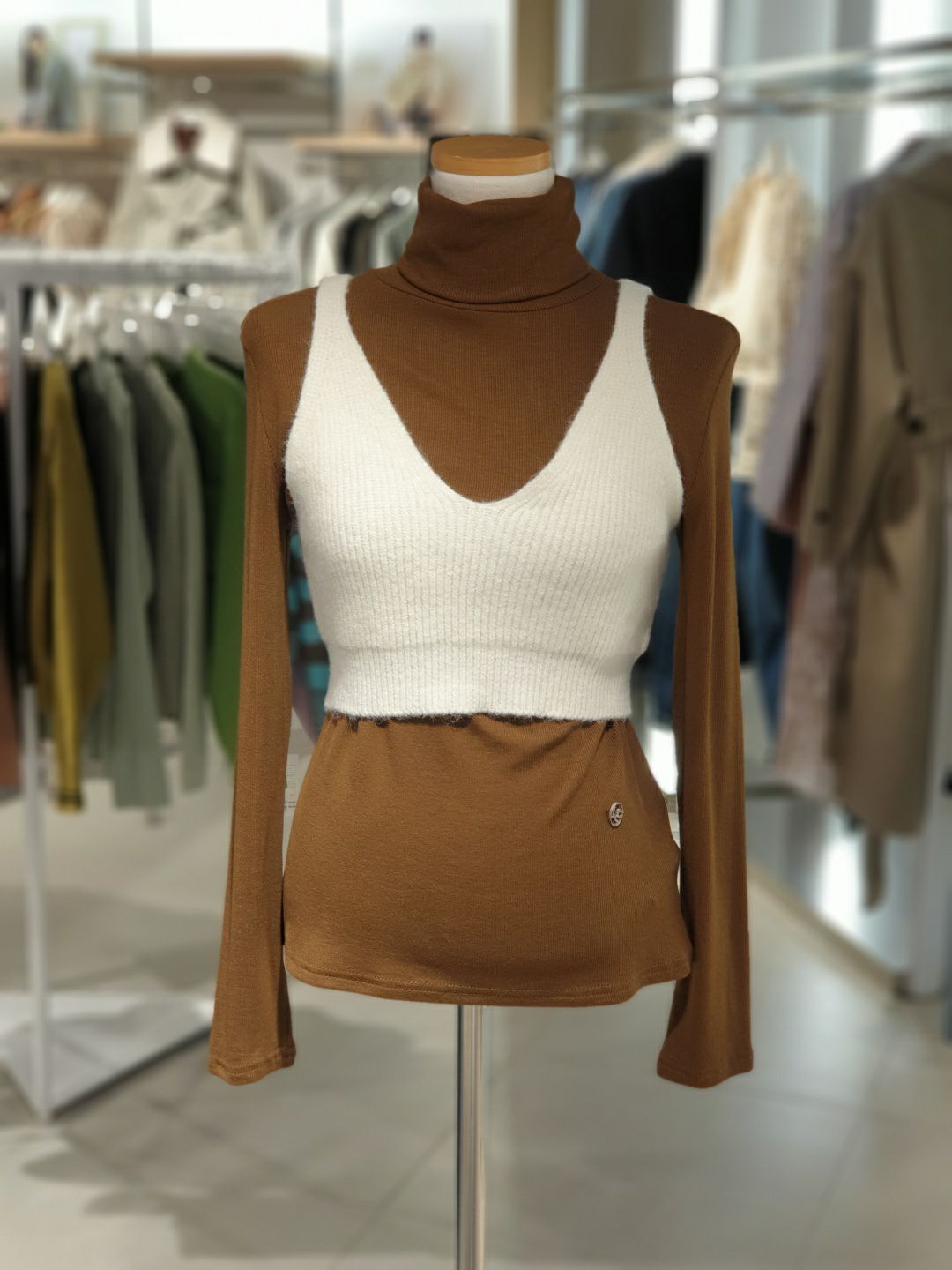 르샵 르샵 leshop 레이어드 뷔스티에 니트조끼 LB48KV120