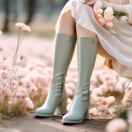 가죽 롱부츠 냄새 코디