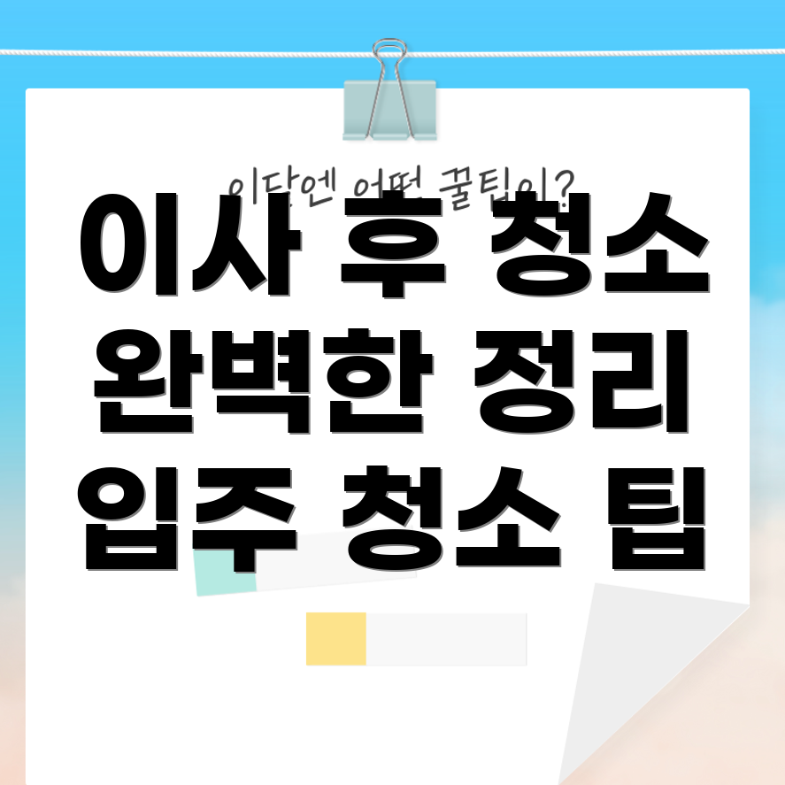 이사 후 청소