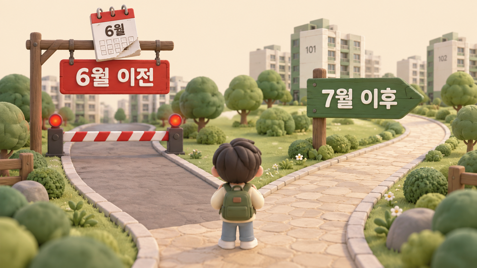출생일 따른 적용 갈림길