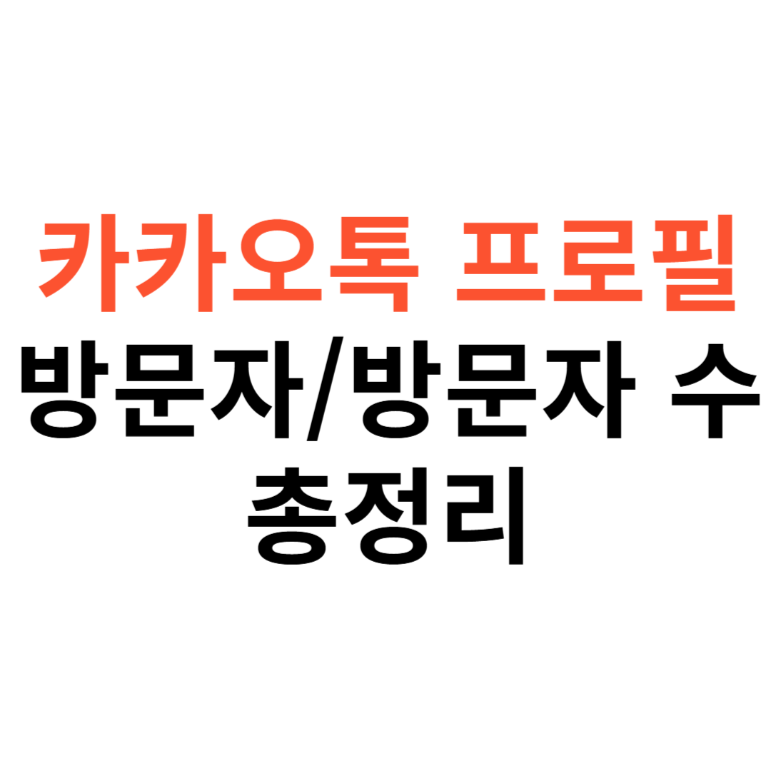 카카오톡 프로필 방문자
