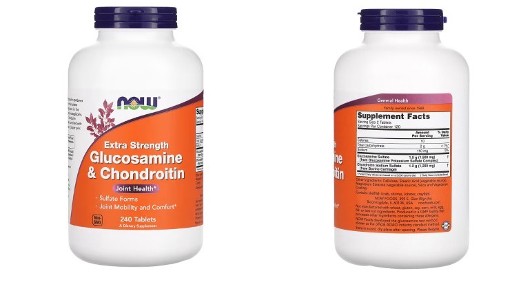 NOW Foods, 글루코사민 & 콘드로이틴, 엑스트라 스트렝스, 240정
