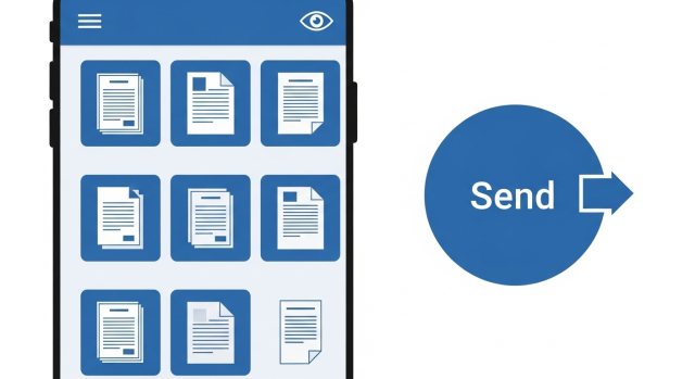 스마트폰 앱으로 백내장 실비보험을 청구하는 모습