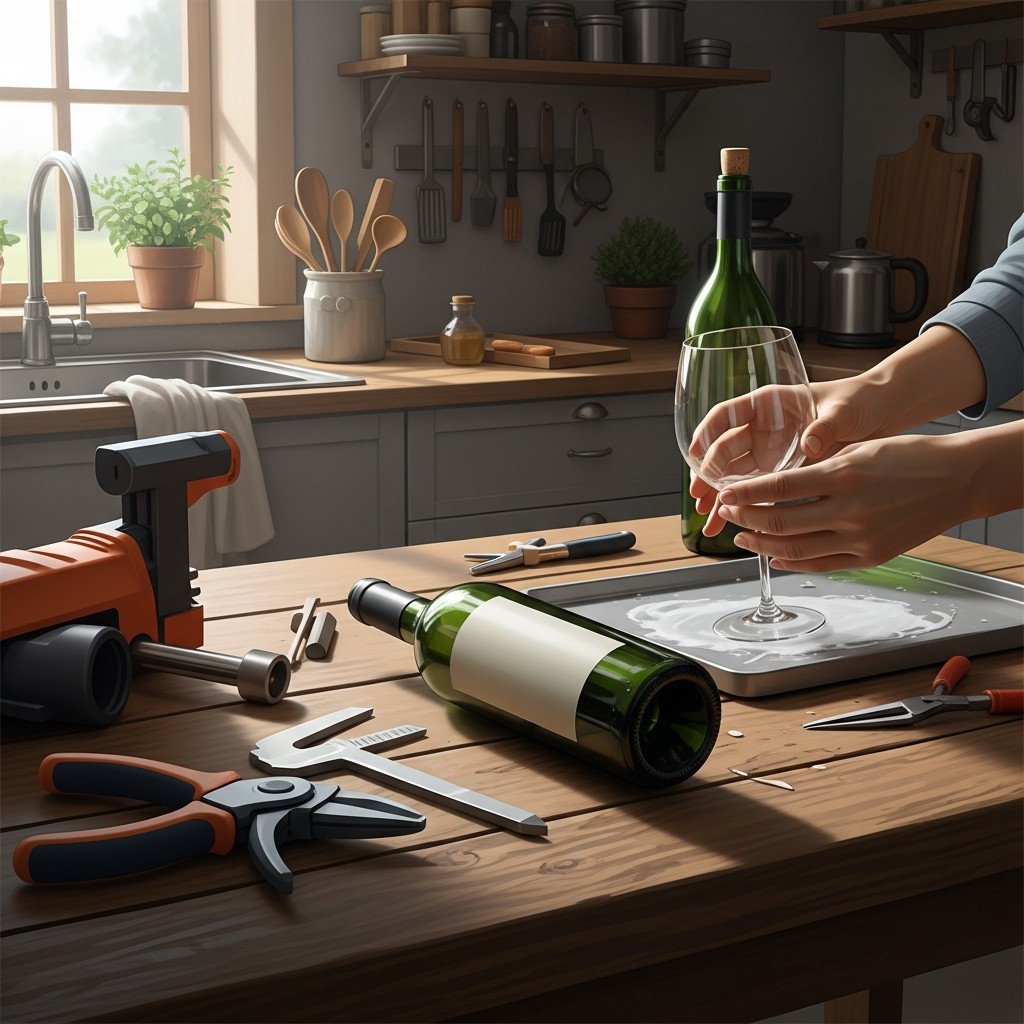 와인병 세척 작업