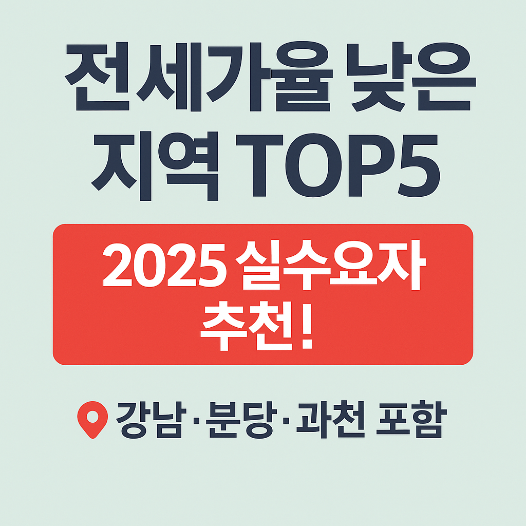 전세가율 낮은 지역 TOP5