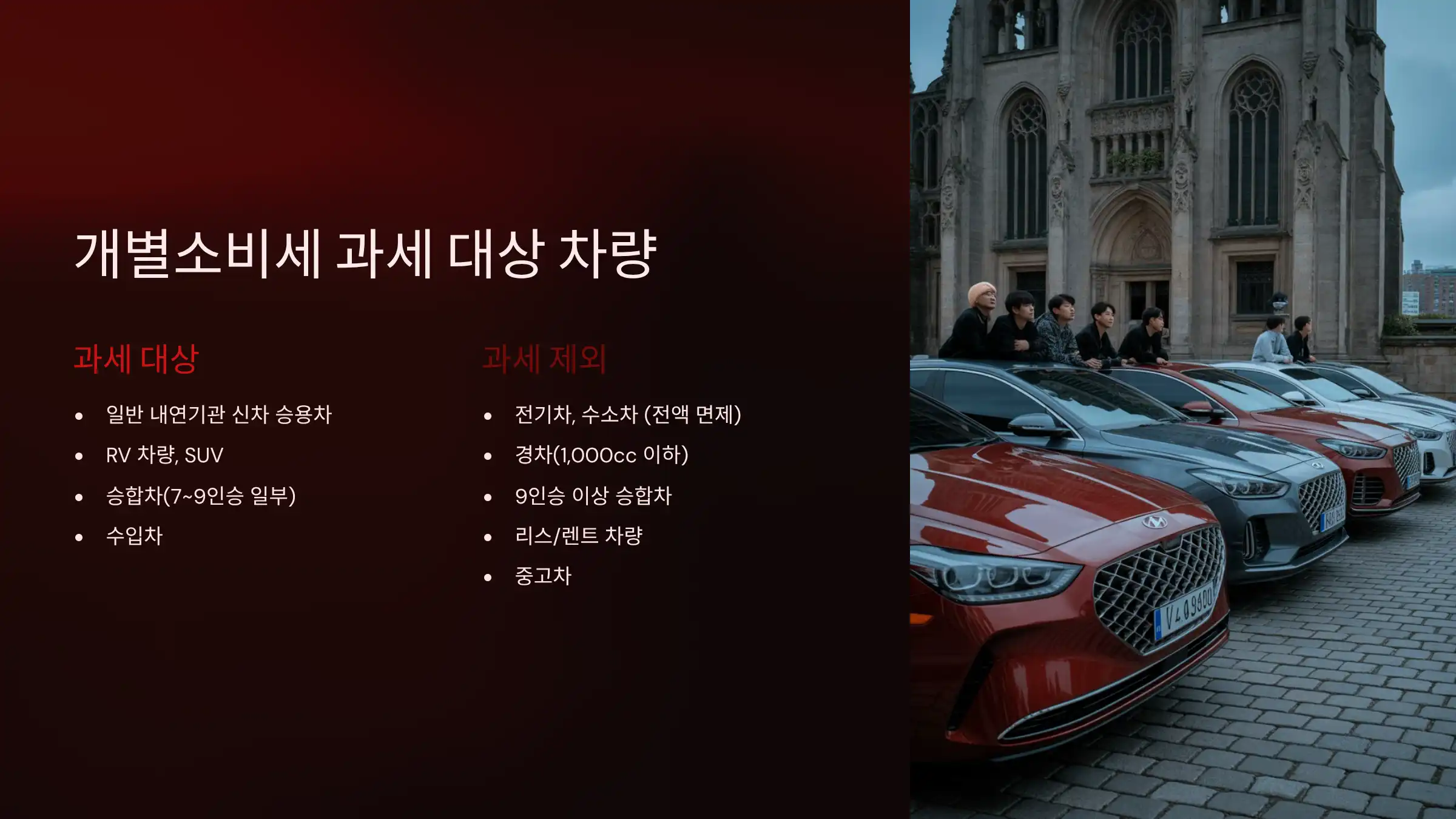 개별소비세 과세 대상 차량