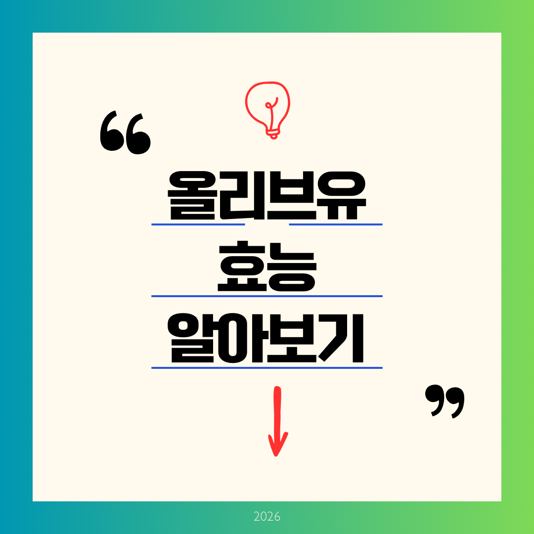 올리브유 효능 알아보기