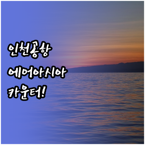 인천공항 에어아시아엑스 체크인 카운터..