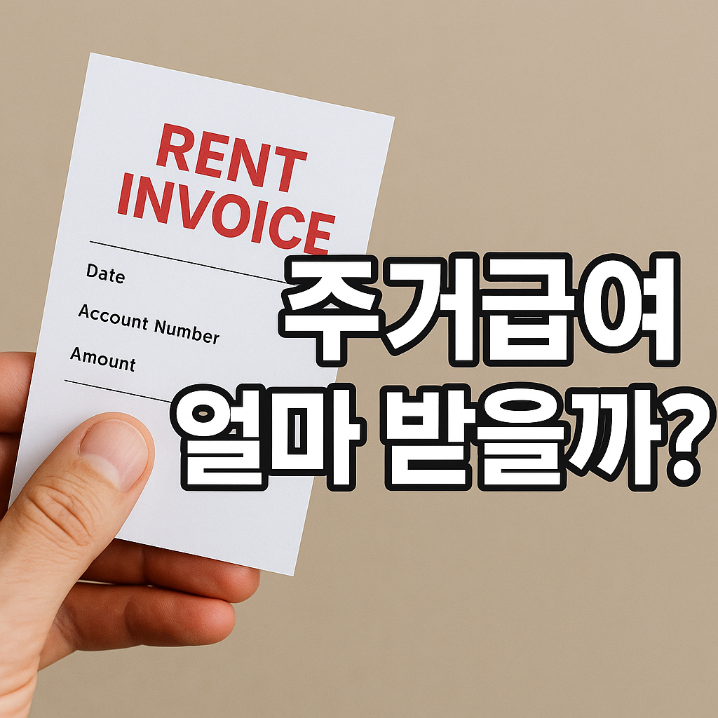 주거급여 얼마 받을까