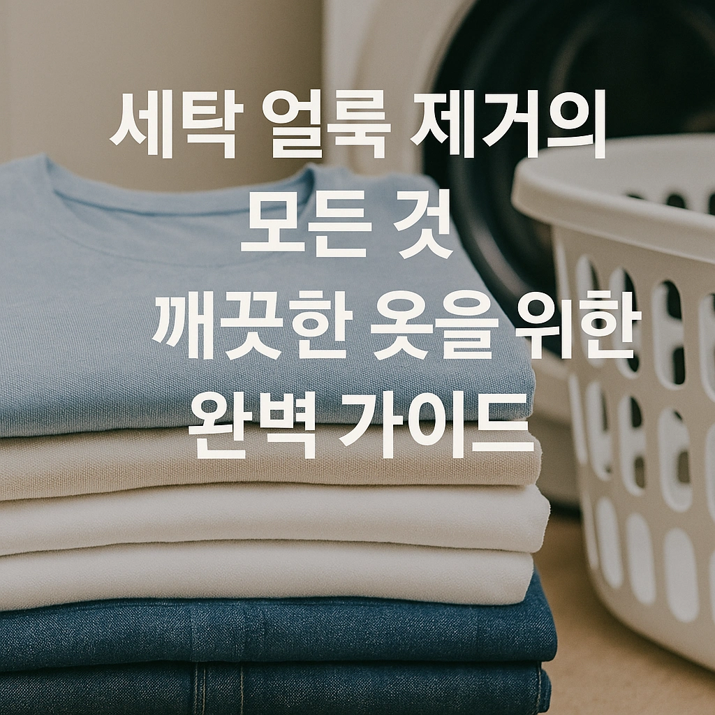 세탁 얼룩 제거의 모든 것 - 깨끗한 옷을 위한 완벽 가이드