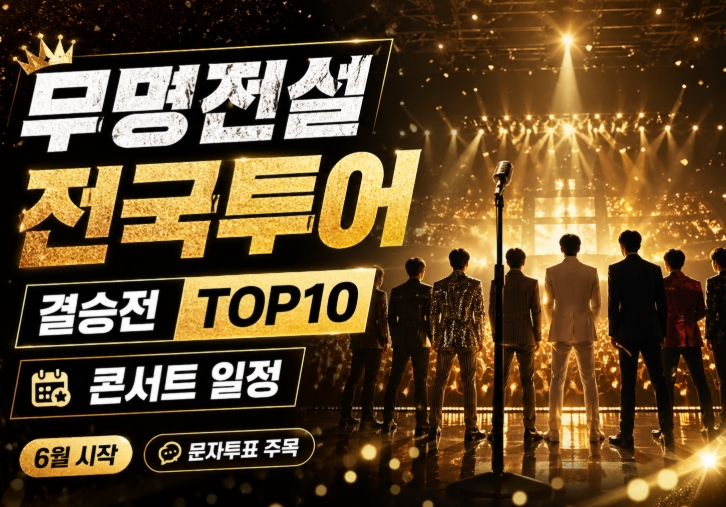 무명전설 결승전 TOP10 확정 총정리, 콘서트 일정과 티켓 예매 정보