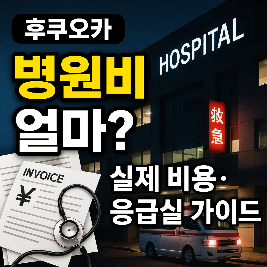 후쿠오카 병원 진료비 얼마나 들까요 실제 비용과 응급실 이용 완벽 가이드