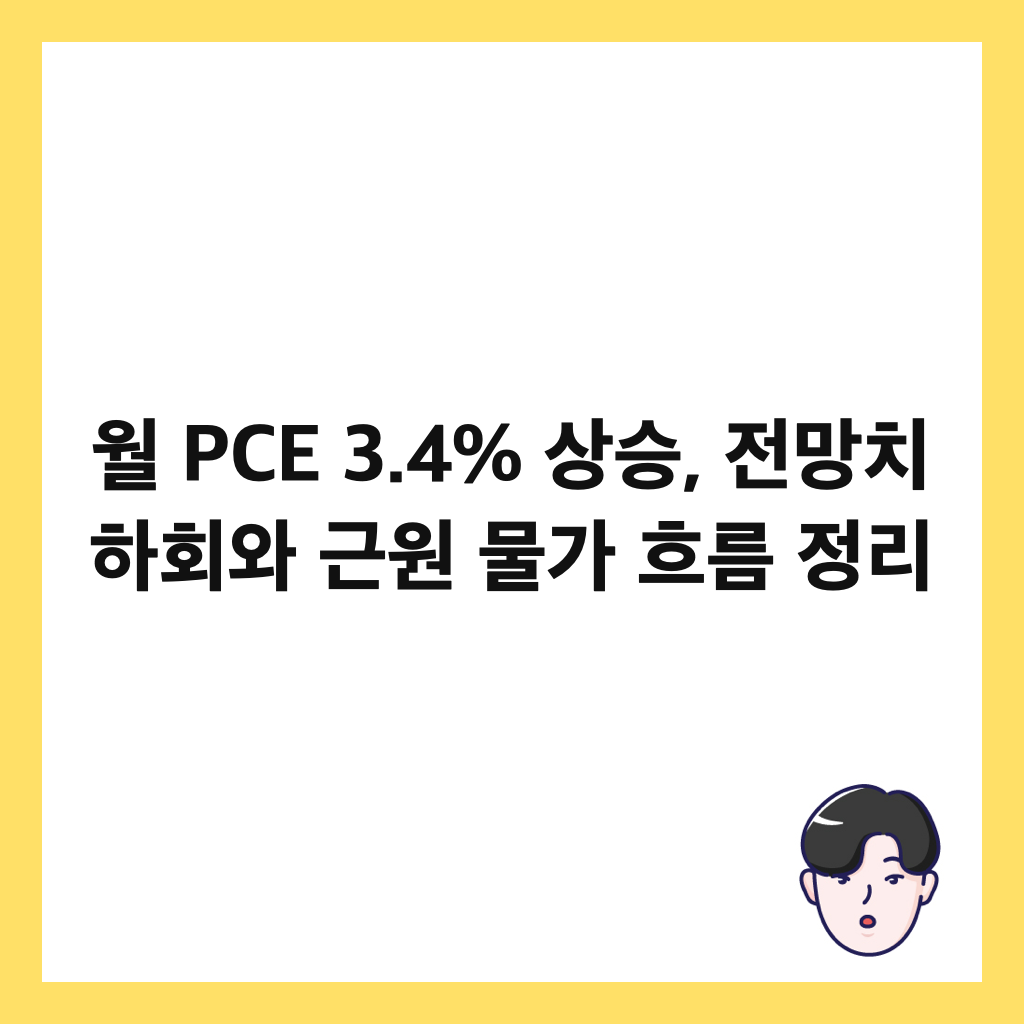 ์ PCE 3.4% ์์น, ์ ๋ง์น ํํ์ ๊ทผ์ ๋ฌผ๊ฐ ํ๋ฆ ์ ๋ฆฌ ์ธ๋ค์ผ