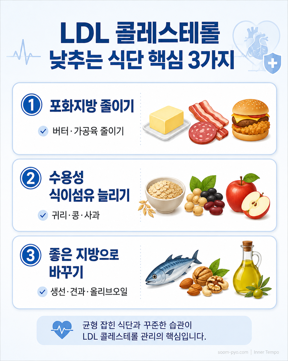 콜레스테롤 관리 식단 팁