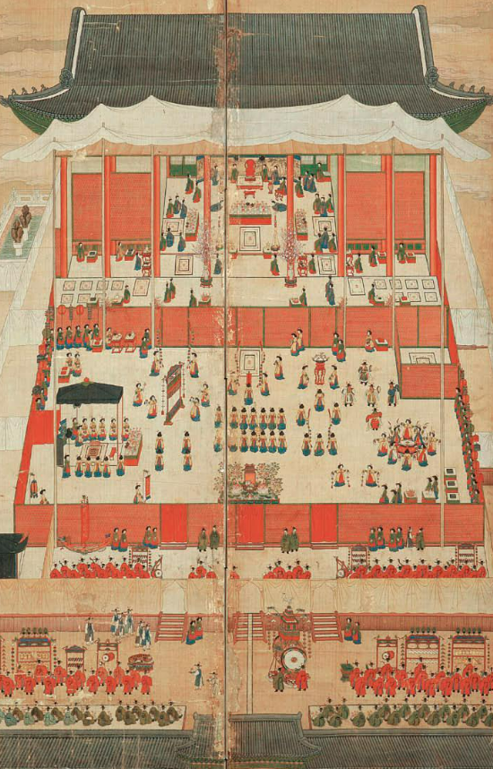 궁중 연회에 쓰이는 차일