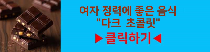 여자 정력에 좋은 음식 다크 초콜릿 영양 효과 섭취 방법 부작용 알아보기