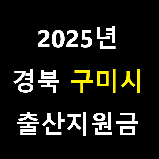 2025년 경북 구미시 출산지원금 단독 정리