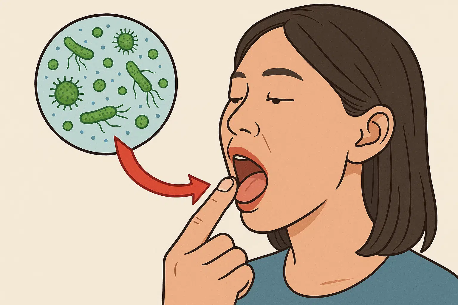 손톱 밑 세균이 입으로 들어가는 경로