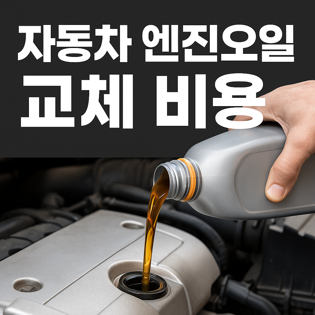 자동차 엔진오일 교체하는 사람