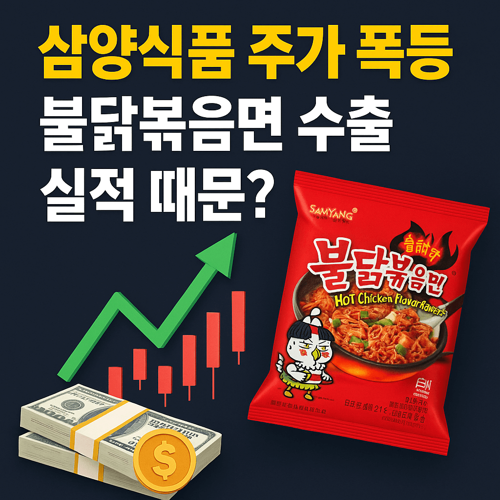 삼양식품 주가 폭등 이유, 불닭볶음면 수출 실적 때문?