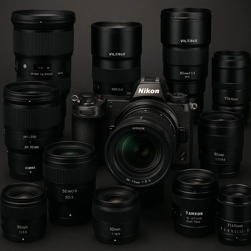 니콘 카메라와 렌즈들