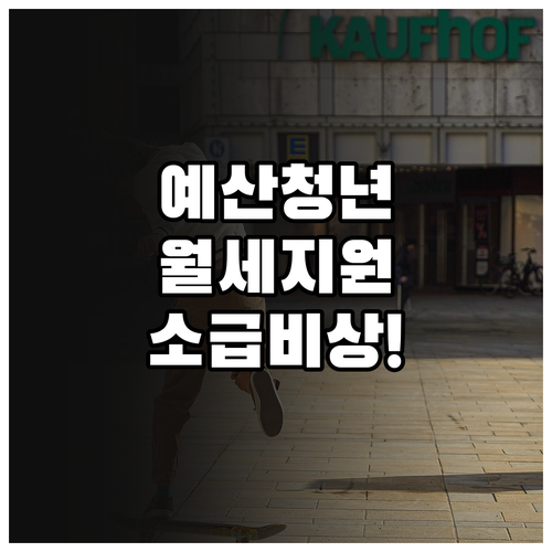 2026년 예산군 청년월세지원 지급일..