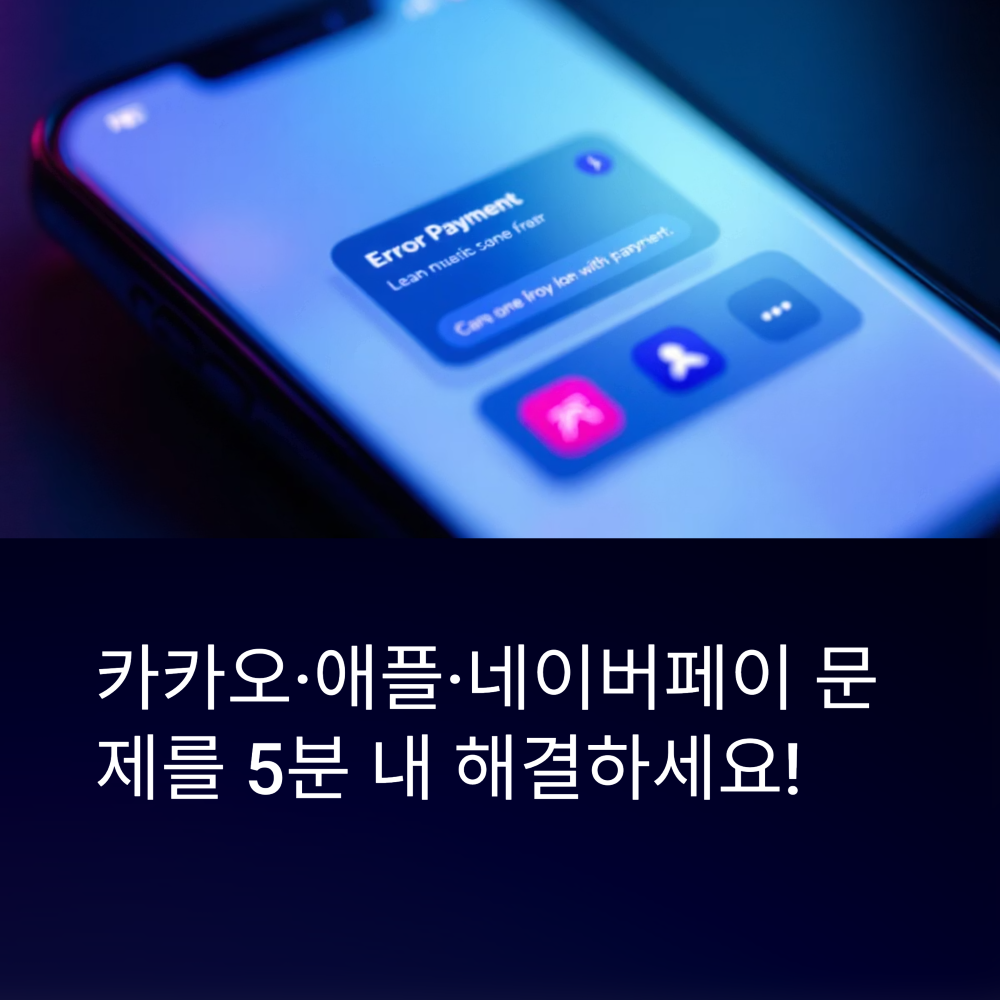 카카오페이&middot;애플페이&middot;네이버페이 오류 해결 썸네일