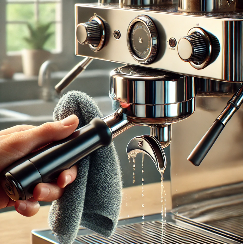 가정용 반자동 커피머신 청소 관련 사진