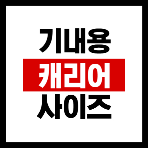 항공사 기내용 캐리어 사이즈