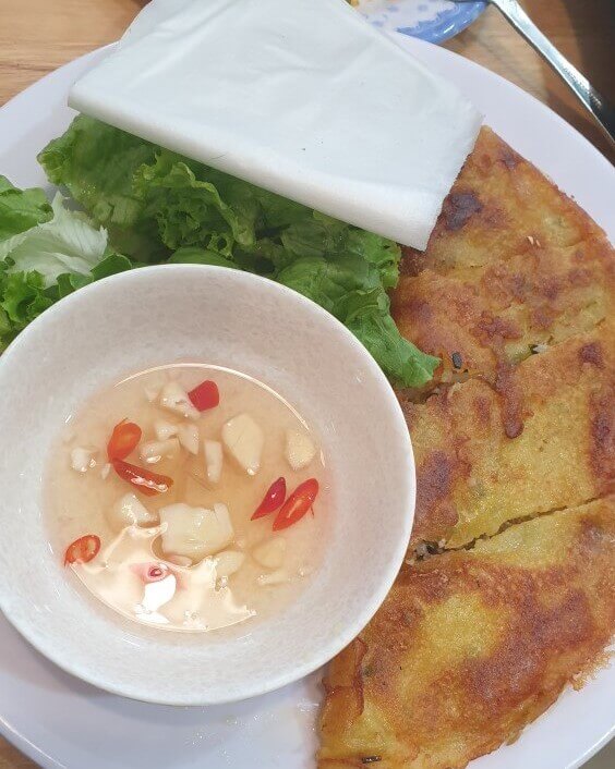 반쎄오, 야채, 상추, 라이스페이퍼, 소스