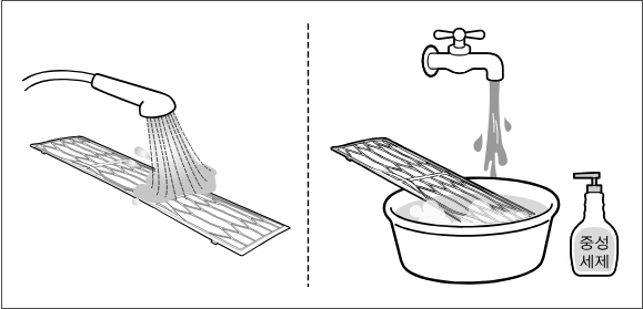 극세필터 청소하기