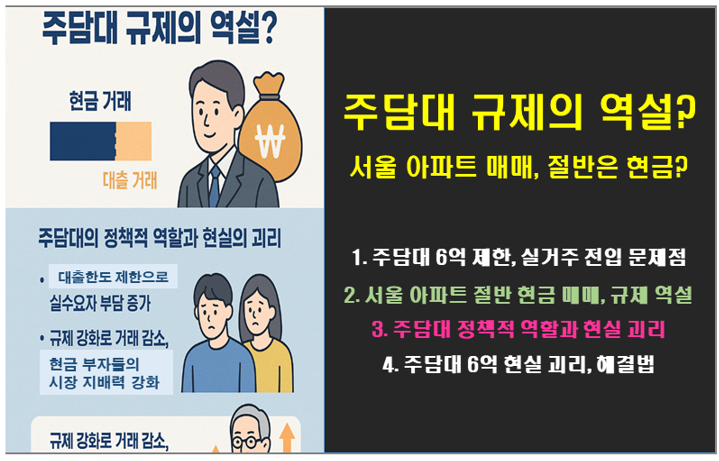 서울 아파트 매매, 절반은 현금 거래?…주담대 규제의 역설