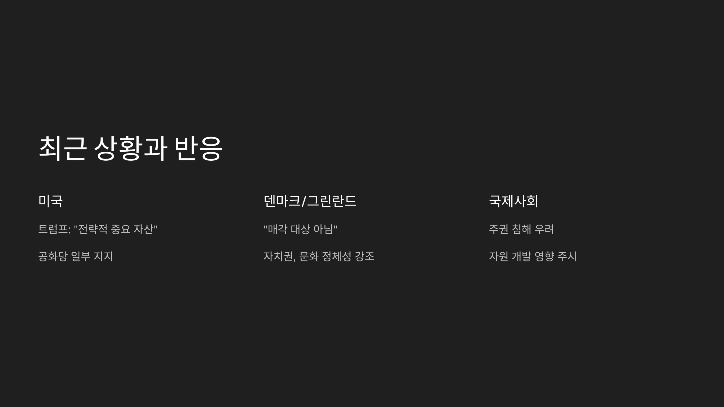 도널드 트럼프와 그린란드 매입 이슈