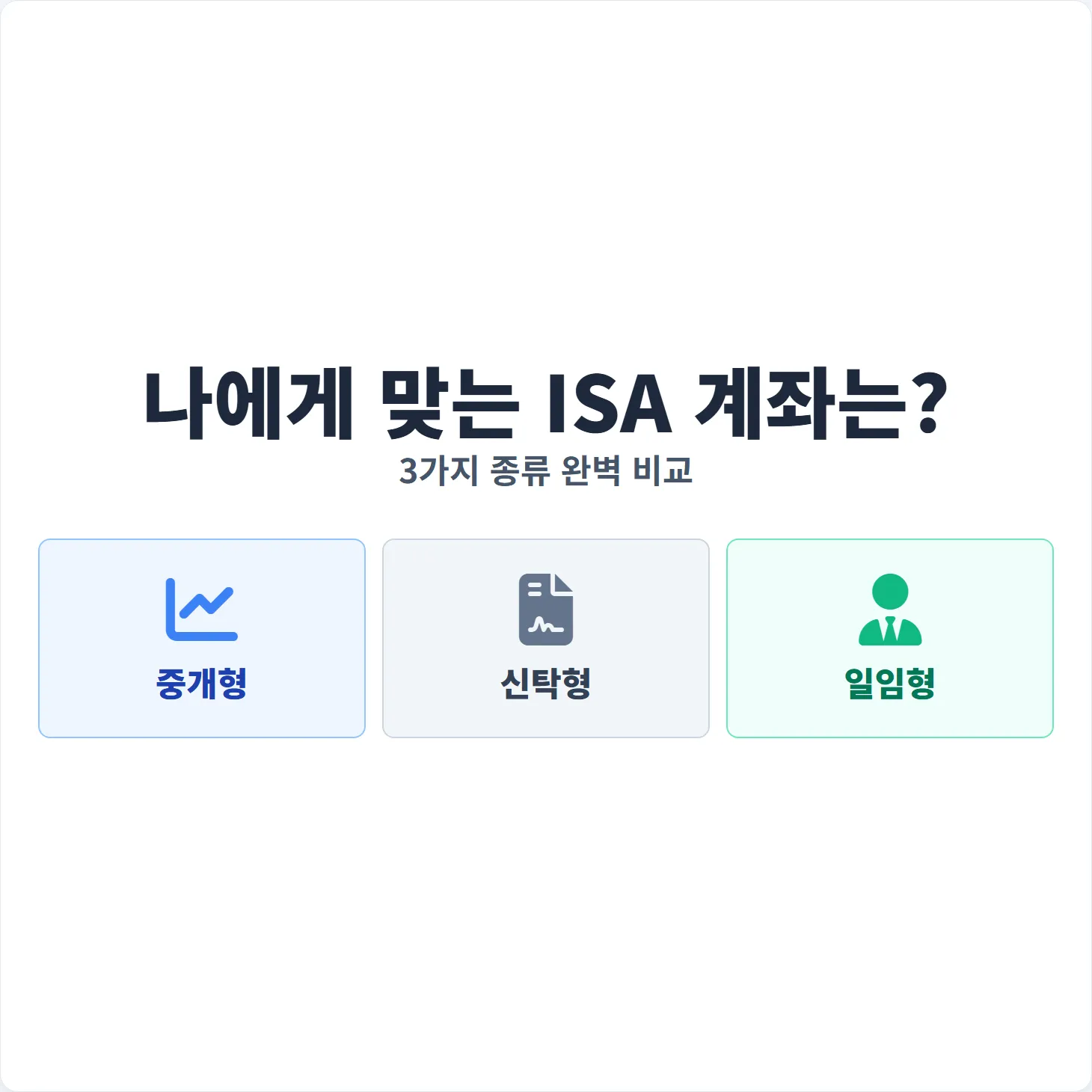 나에게 맞는 ISA 계좌는? (3가지 종류 완벽 비교) 썸네일
