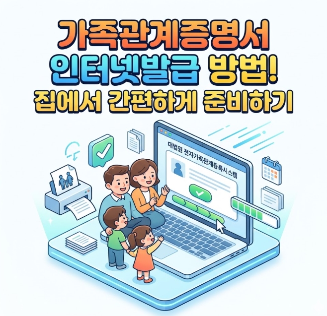 가족관계증명서 인터넷발급 민원24 신청방법