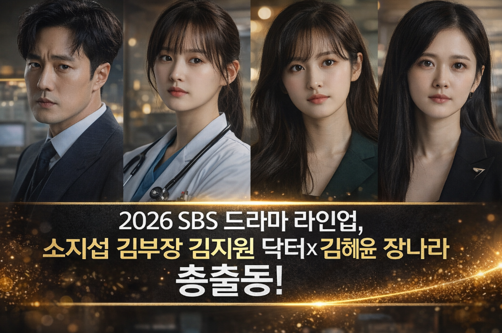 2026 SBS 대박 라인업! 소지섭부터 김지원까지 총출동