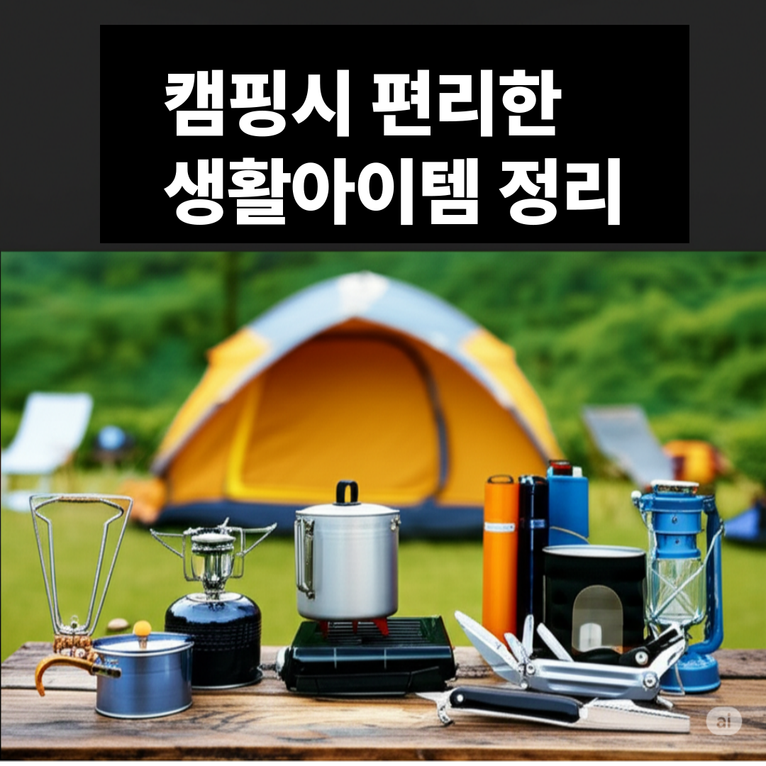 캠핑 시 편리한 생활 아이템 정리