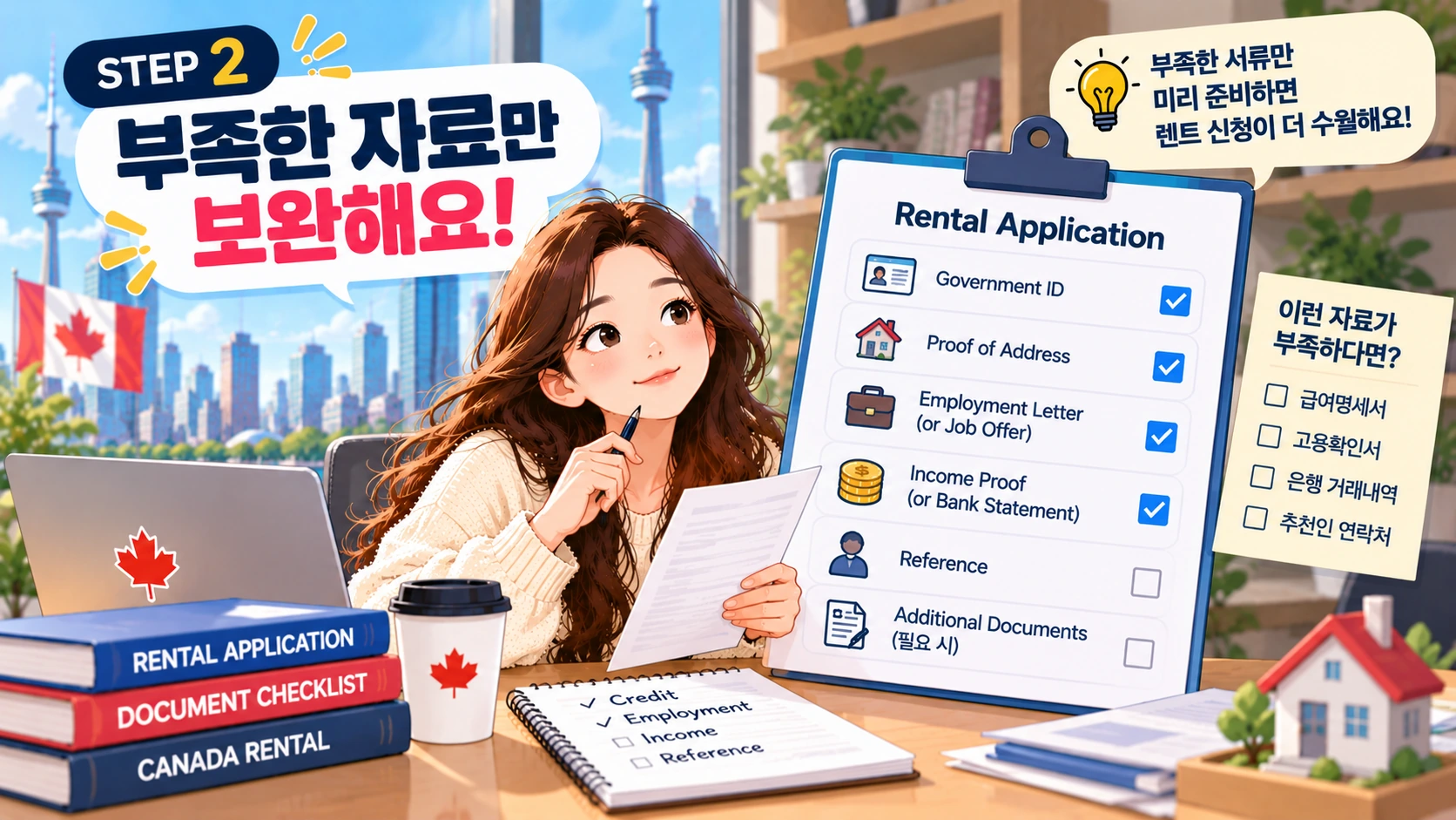 캐나다 렌트 신청에 부족한 서류 보완하기