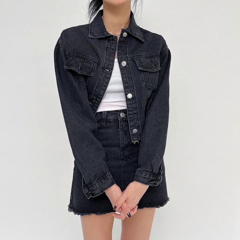 유니크 크롭 워싱 데님 투피스 단품구매가능