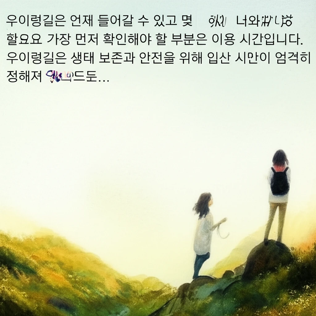 북한산 우이령길 방문 전 확인 사항 ..