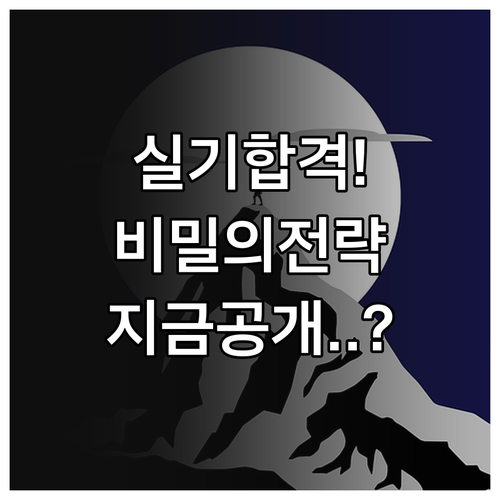 기능장 실기 합격 전략 실전 모의고사..