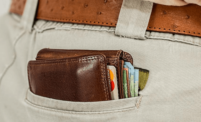 주머니에 지갑