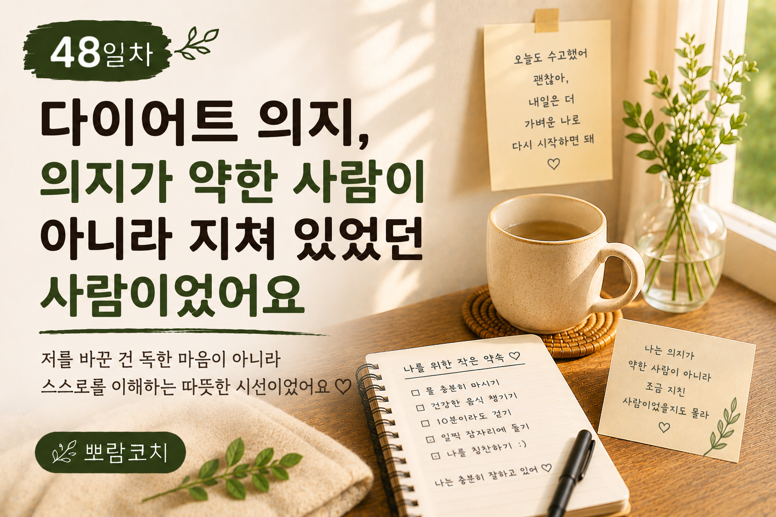 다이어트 의지 의지가 약한게 아니라 지쳐있었던 마음