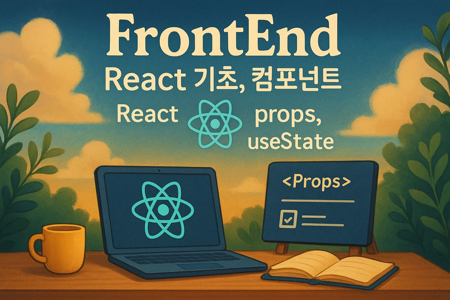 (12.09) FrontEnd - React 기초, 컴포넌트, React props, useState 포스트 썸네일