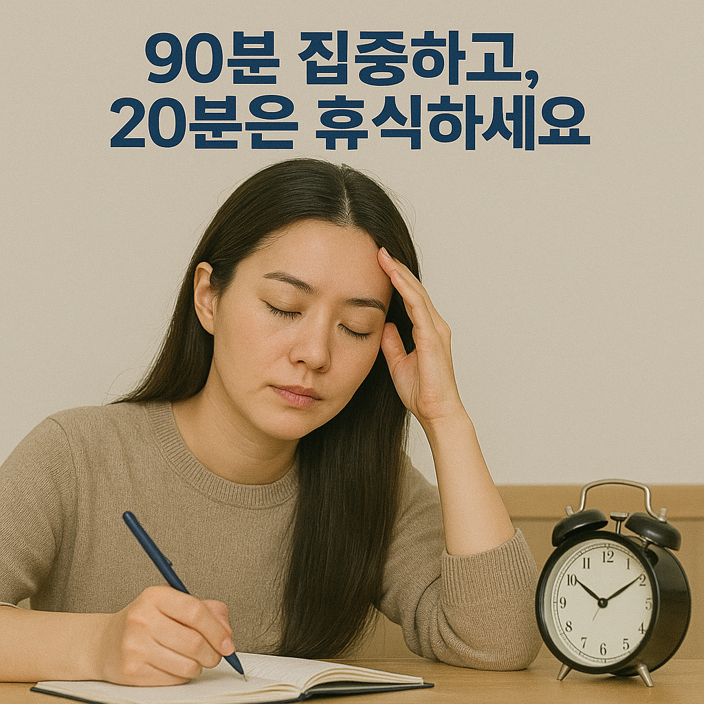 90분 집중하고, 20분은 휴식하세요