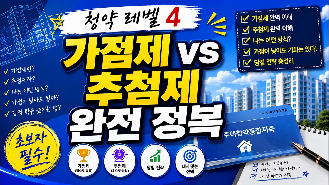 청약 가점제와 추첨제 차이