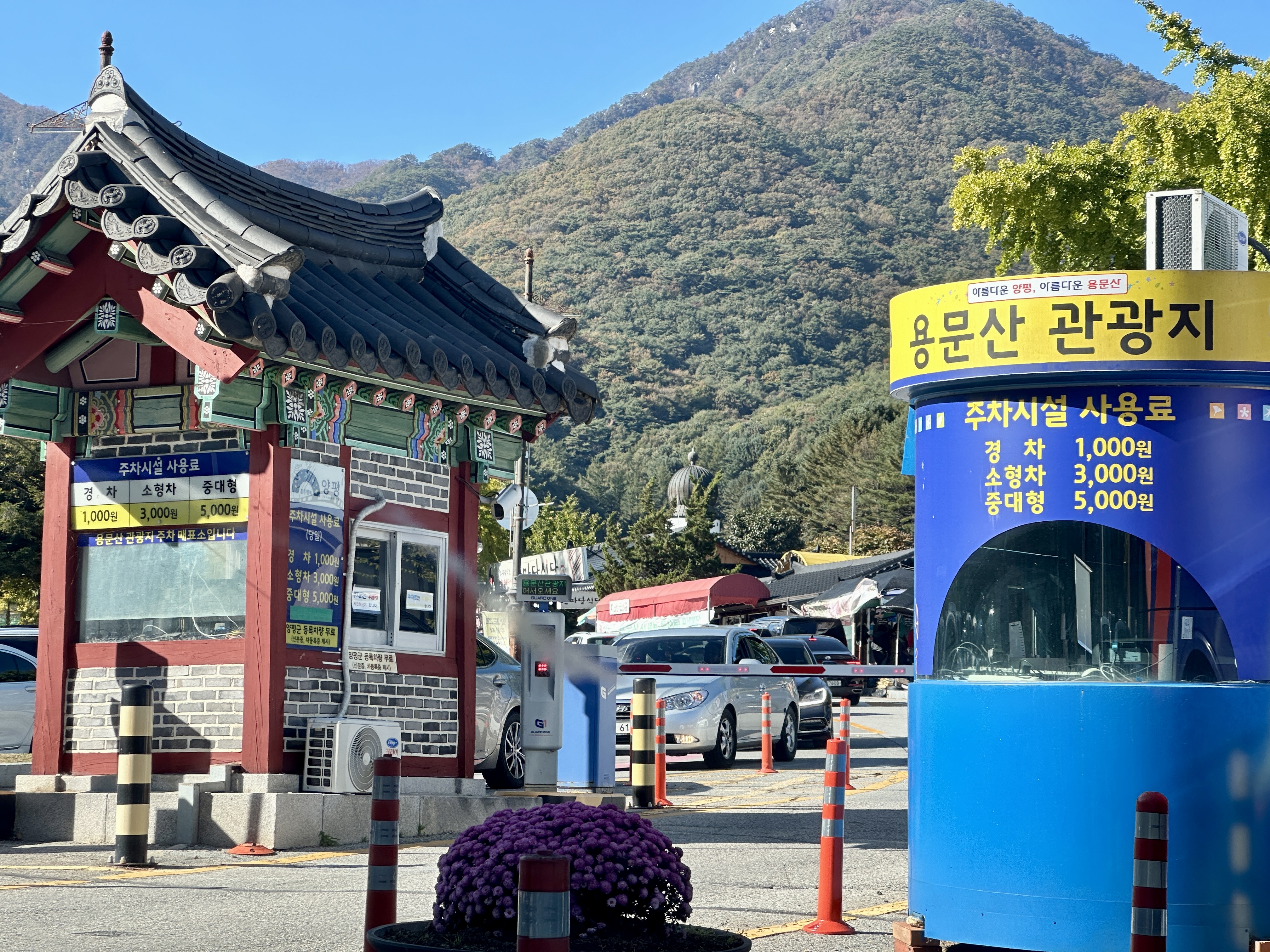 용문산 관광지 주차시설 사용료